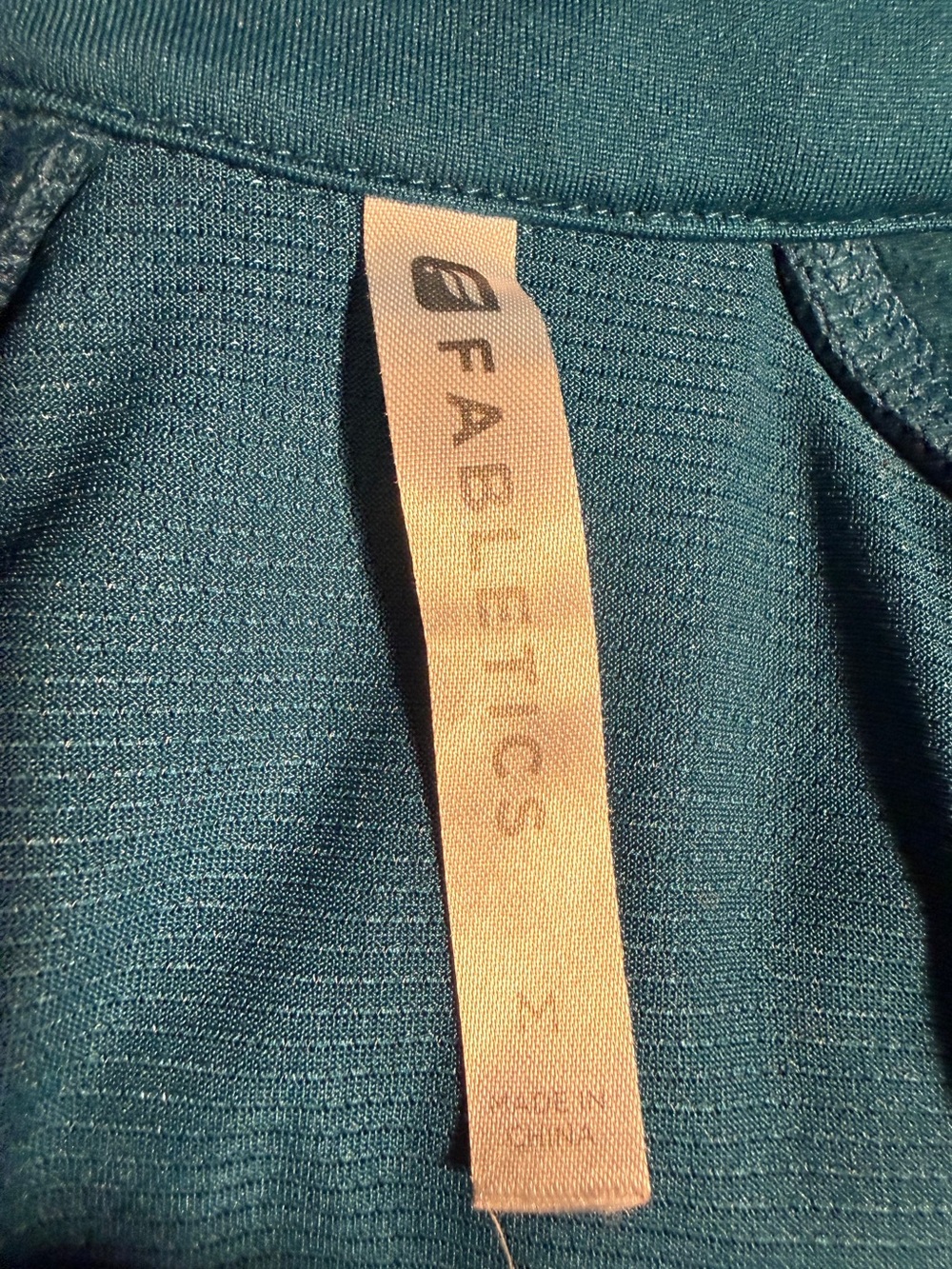Fabletics Teal Full-Zip Utility Jacket - Picture 2 of 5